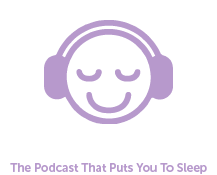 Logo for the podcast Sleep With me, with the tag line "The Podcast that Puts you to Sleep"